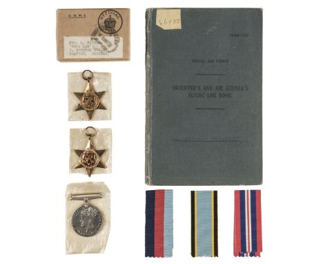 617 Squadron. A group of WWII medals attributed to Flight Sergeant Air Gunner J.P. Riches, 617 (Dambuster) Squadron who died 