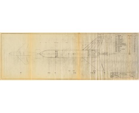 WWII. German Prototype Missile Designs, March 1945, contemporary typescript report in German on the prototype designs for the