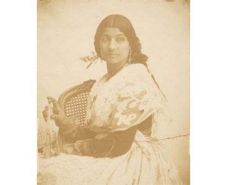 Caneva (Giacomo, 1813-1865, attributed to). A group of 14 salt prints, early 1850s, subjects include a seated young woman in 