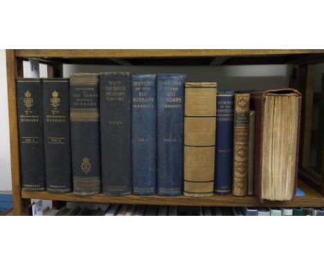 Barrett (C. R. B.). The 7th (Queen's Own) Hussars, two volumes, 1st edition, London: Royal United Service Institution, 1914, 