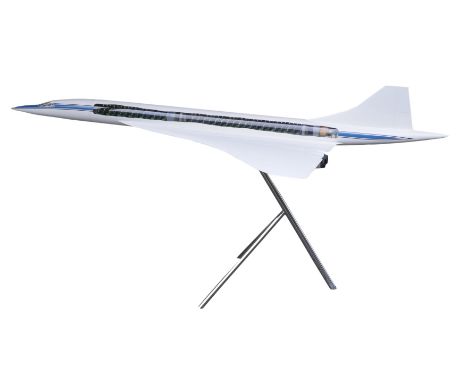 B.A.C./Sud Aviation 'Concorde'. A fine and large Concorde model, the port side fuselage cut-away and glazed over to show the 