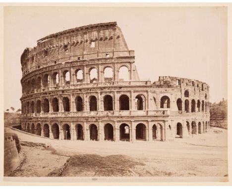 Italy. A large collection of over 100 photographs of Italian views, c. 1870/1880, albumen prints, including views of Rome, Po