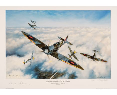 Aviation Prints. 14 limited edition colour prints, comprising Lothian (Graeme), Combat over Normandy, signed by Johnnie Johns