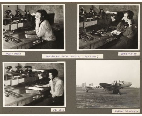 Berlin. Berlin Air Safety Centre, 1948, an album containing 46 monochrome photographs, depicting people and scenes around and