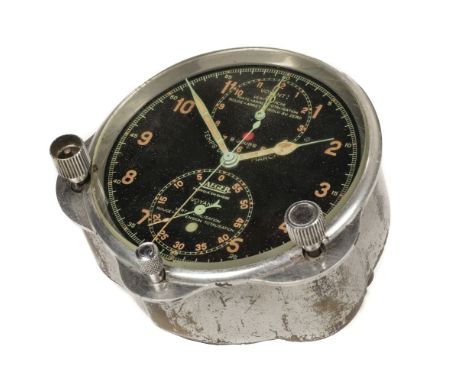 Jaeger Voyant 8-Day Chronograph. A rare aviation/motoring dashboard instrument, circa 1930s, “Chronoflyte” pattern 8-day move