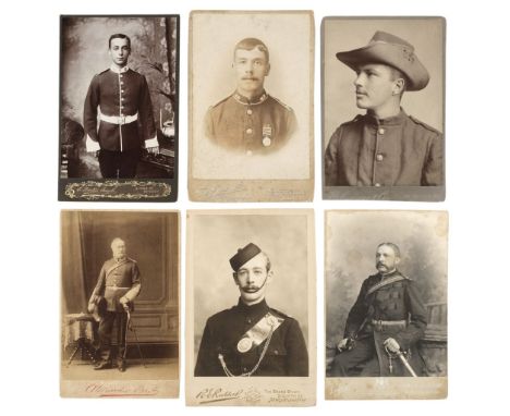 Military Photographs. A collection of Victorian military photographs, comprising approximately 140 cabinet cards showing offi