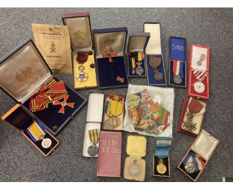 Foreign Medals. A mixed collection, mostly French, Belgium and Dutch, including Belgium, Order of the Crown, in P De Greef, B