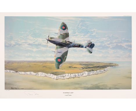 Aviation Prints. 14 limited edition colour prints, comprising Lothian (Graeme), Combat over Normandy, signed by Johnnie Johns