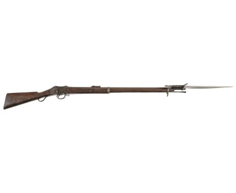 Rifle. A 19th century Martini Henri underlever rifle by P. Webley &amp; Son, Birmingham, the 82.5cm barrel stamped C672, full