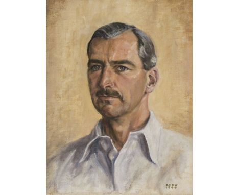 Davidson-Houston (Aubrey Claude, 1906-1995).&nbsp;Head and Shoulders portrait, probably of an unidentified British officer, 1