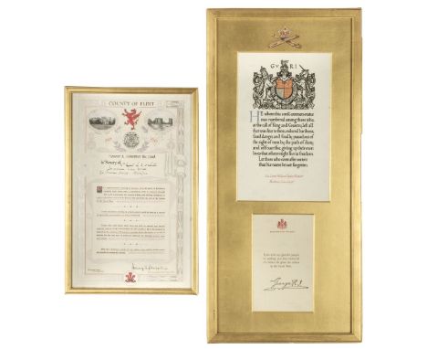 Machine Gun Corps. A collection of WWI memorabilia relating to 2nd Lieutenant William Taylor Hewitt, Machine Gun Corps, who d
