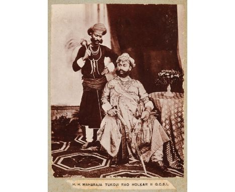 India. A group of 24 photographs of the family of the Maharaja of Indore and related court officials, c. 1911, gelatin silver