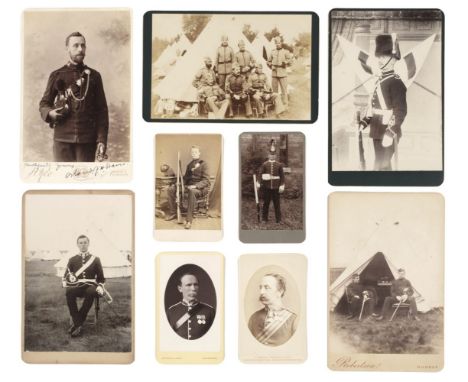 Military Photographs. A collection of Victorian military photographs, comprising approximately 75 cabinet cards showing offic