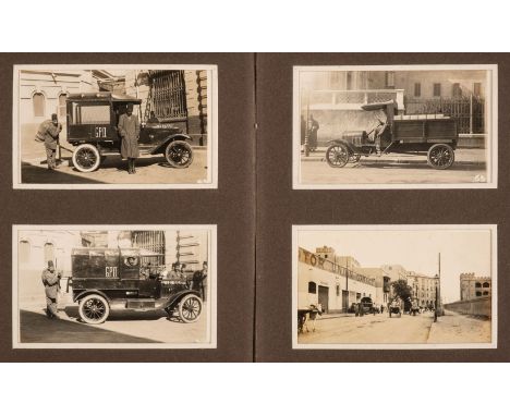 Egypt. A photograph album of Egyptian government vehicles, 1919-20, 48 window-mounted gelatin silver prints, showing governme