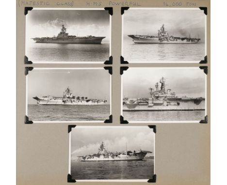 Wright &amp; Logan. A collection of approximately 460 black and white photographs of British aircraft carriers and seaplane c