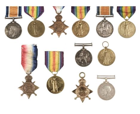 Bullock. A collection of WWI pairs 1914-15 Star (K.13643. E.R. Bullock. Sto. 1., R.N.), Victory Medal (K.13643 E.A. [sic] Bul