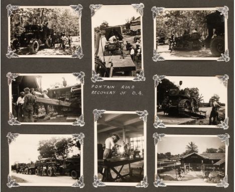 Malayan Emergency - REME / 26th Gurkha Brigade. An album of approximately 190 black and white photographs, c.1951-1952, many 