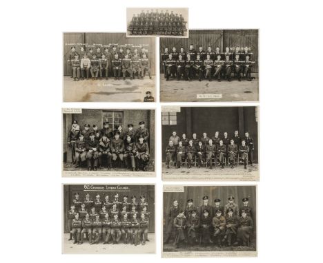 RAF Catfoss WWII. An album of 34 vintage monochrome group portrait photographs, 1943-1945, contained together in a modern pad