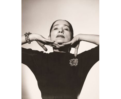 Halsman (Philippe, 1906-1979). Portrait of Mrs Bernard Rubinstein, 1949, gelatin silver print, printed later, photographer's 