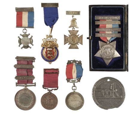 Fire Service Medals. National Fire Brigade Union, bronze, reverse engraved 'H.W. Courtman 1903', with two five year clasp, go