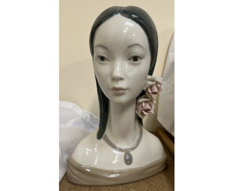 A Lladro, portrait bust of a girl "Maja", sculpted by Juan Huerta