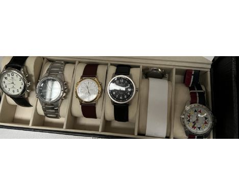 A Gentleman's Lorus chronograph together with a collection of Gentleman's wristwatches including Bering, Accurist, Infantry, 