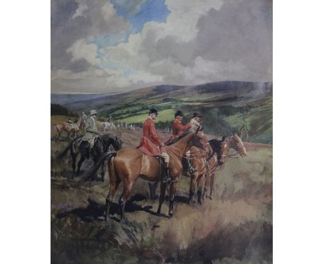 Edwards, Lionel and Wallace, Harold Frank - Hunting and Stalking the Deer, quarto, half morocco, with 8 coloured plates, Lond