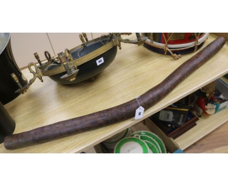 A paperwork didgeridoo