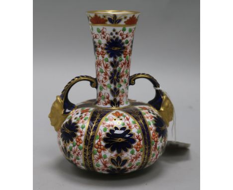 A 19th century Derby vase with panel of flowers