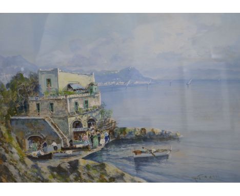 M. GiannigouacheVilla on the Neapolitan coastlinesigned13 x 18in.