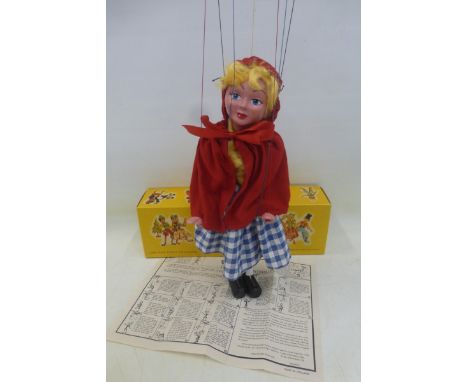 A 1960s 'Red Riding Hood' Pelham Puppet, rare blond hair version, in excellent condition.