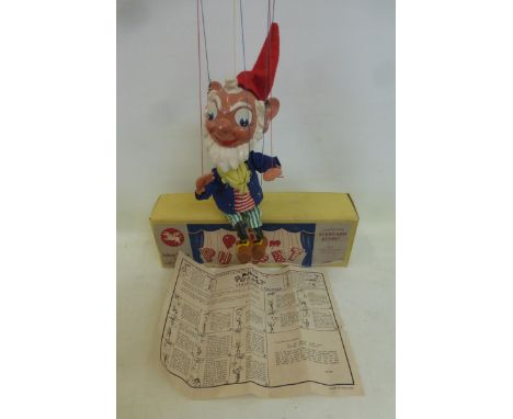 A 1950s Pelham Puppet 'Big Ears' of Enid Blyton fame, with original cloth clothing in very good condition, felt buckles and s