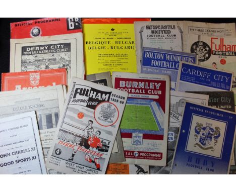Football programmes - mostly 1950's including Man City, Arsenal, Wolves, etc etc (approx 24)
