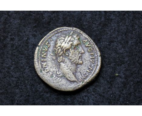 Antoninus Pius, sestertius, Rome Mint 145 A.D., reverse:- Antoninus Pius distributing largesse, to Roman citizens, Sear 4187,
