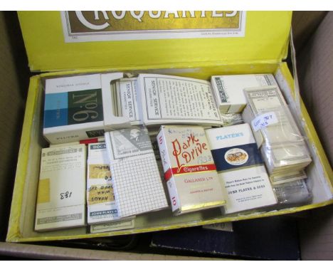 Collection of approx 58 apparently complete sets of cards contained in 3 small boxes & a tin within a larger box, sets includ