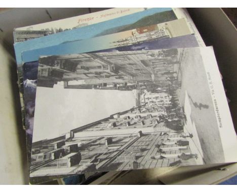 Foreign, original collection in small box, vintage & modern (approx 175 cards)