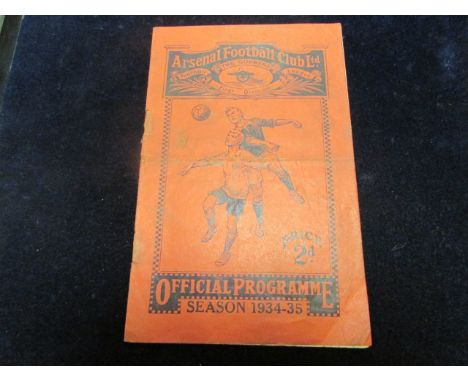 Football - Arsenal v Manchester City 13th Oct 1934 F/L Div 1 scruffy