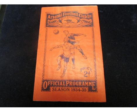 Football - Arsenal v West Bromwich Albion 15th Sept 1934 Div 1 GC