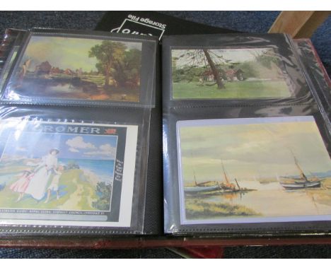 Mixed collection housed in 3 albums, vintage & modern, East Anglia & nudes noted, worth a look (approx 390 cards)