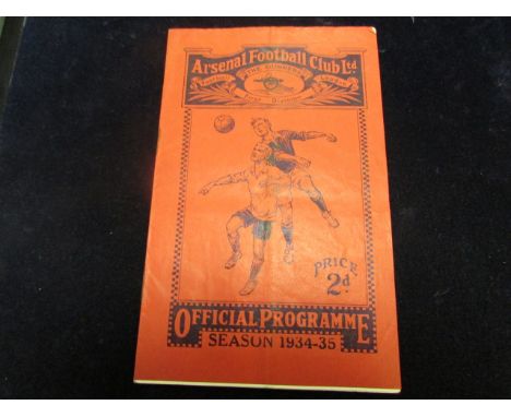 Football - Arsenal v Birmingham 29th September 1934 Div 1 GC