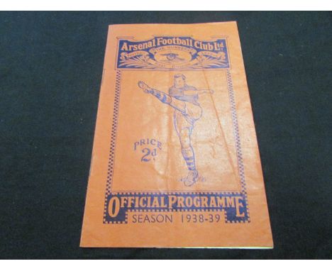 Football - Arsenal v Bolton 4th March 1939 Div 1 GC