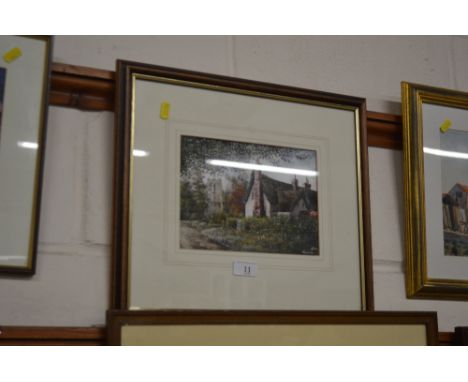 R Siger, watercolour study of Earl Soham 
