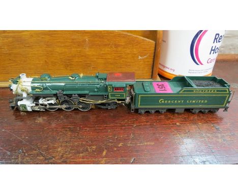 A Franklin Mint die cast metal HO scale model locomotive and tender