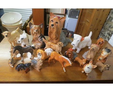 A collection of model dogs to include Beswick, A/F  and others