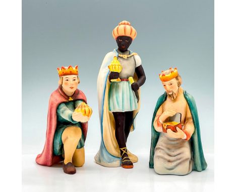 These are the Three Wise Men as part of the Nativity done by Goebel. Goebel backstamp. Largest piece measures 8"L x 3"W x 2.5