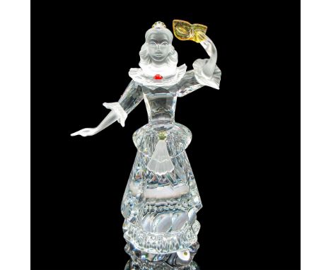 2000 Annual Edition of delicate designed figural with clear faceted body accented with frosted, yellow and red crystals. Swar