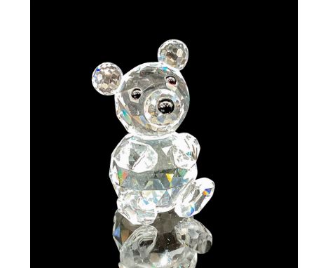 This cuddly bear figurine showcases a crystal-clear faceted head and body and is enhanced by expressive black eyes and nose. 