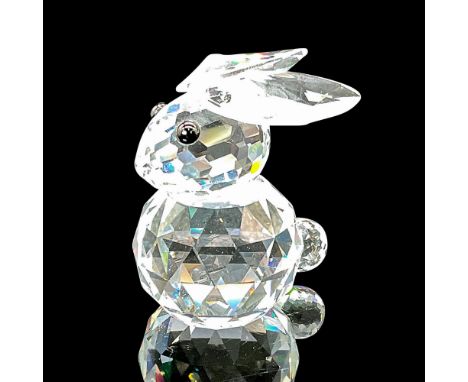 This charming large rabbit is made from clear crystal and has black eyes. The ears sit flat on top of the rabbit"â„¢s head. T