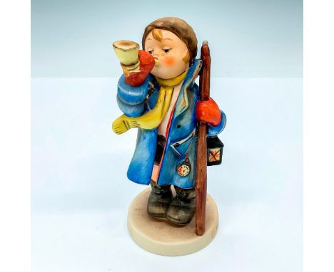 Goebel Hummel Figurine Hear Ye, Hear Ye Boy Scout Trumpet #15/0. Goebel backstamp TMK6. #goebel #hummel #figurine Issued: 197