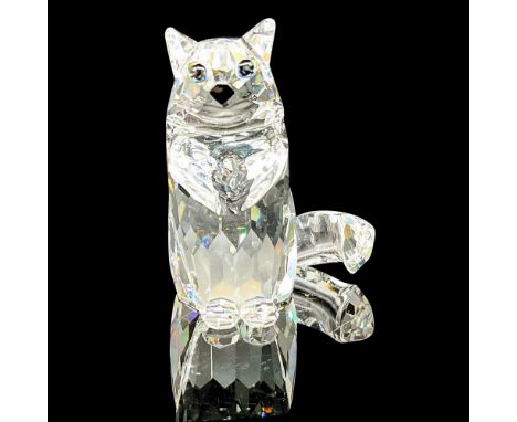 Lead crystal part of the Peaceful Countryside series, made with jet crystal facial features. Swarovski etched backstamp. This